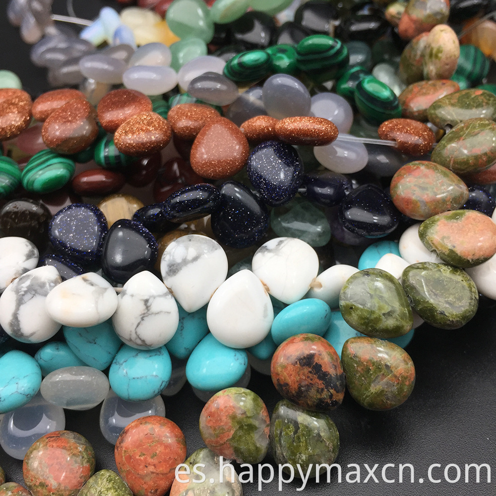 Cuentas de piedras preciosas de caída de agua cuentas sueltas de 10 mm*12 mm, amatista agata turquesa lapis bead natural para hacer joyas